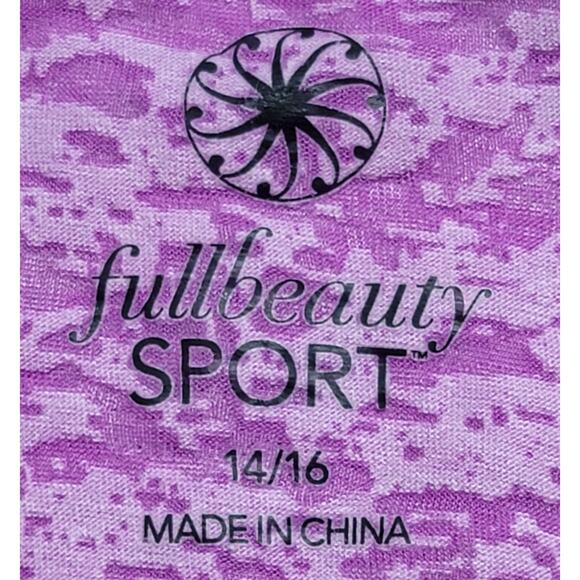FullBeauty Purple Burnout Contrasting Trim Top 14 16 Lightweight Soft - Picture 4 of 8